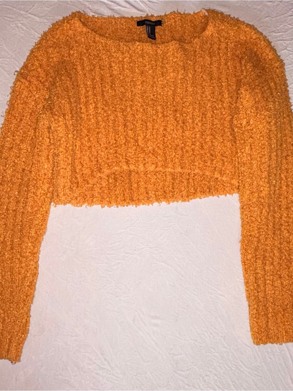 Forever 21 orange cropped sweater